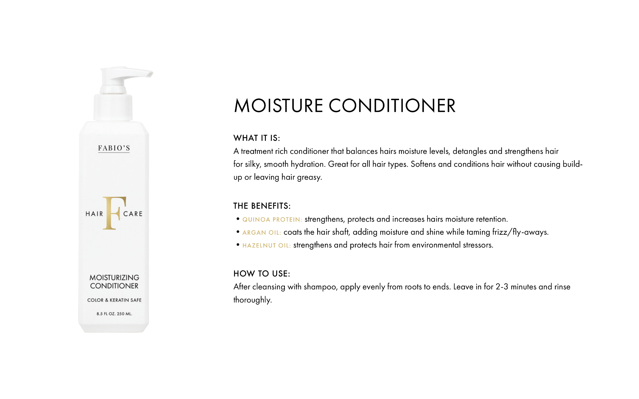 Fabio’s Moisture Conditioner