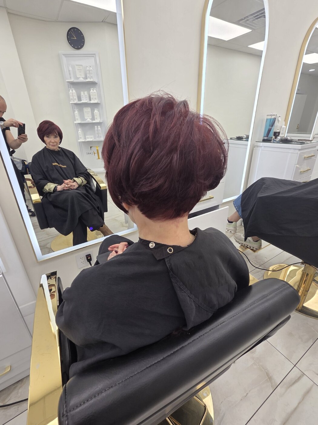 Gray Coverage & Blending result at Fabio's Hair & Color Studio in Upper East Side